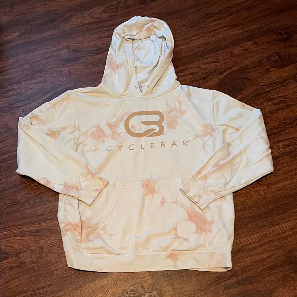 CycleBar Cream and Pink Hoodie
